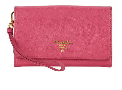 Prada Wristlet Wallet, &pound;220, Accessories, Pink, Leather, Front view